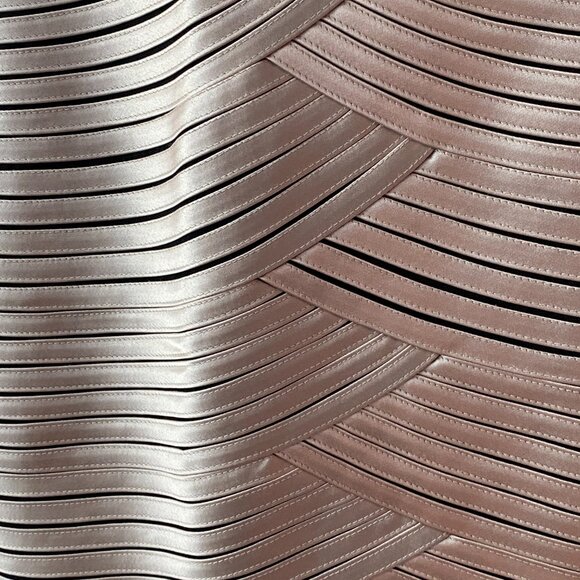 BCBGMAXAZRIA Champagne Satin Beverly Strapless Dress Size 2 - Picture 5 of 10